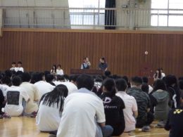 岡谷南高校 生徒会選挙 演説中