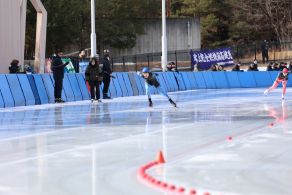 岡谷南高校 スケート部太田正清さんインターハイ優勝 選手の遠距離画像