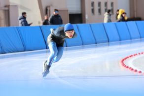 岡谷南高校 スケート部太田正清さんインターハイ優勝 選手の近距離画像