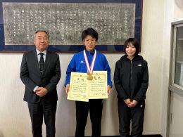 岡谷南高校 スケート部太田正清さんインターハイ優勝 表彰式